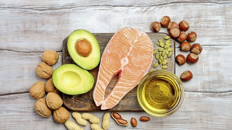 Foods high in unsaturated fats include olive oil, nuts, seeds, and fish 