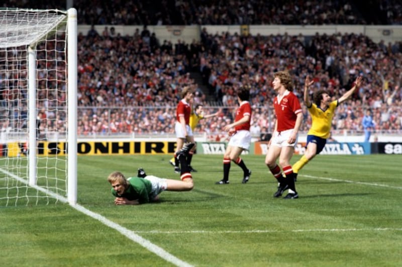 Manchester United and Arsenal in the 1979 FA Cup final