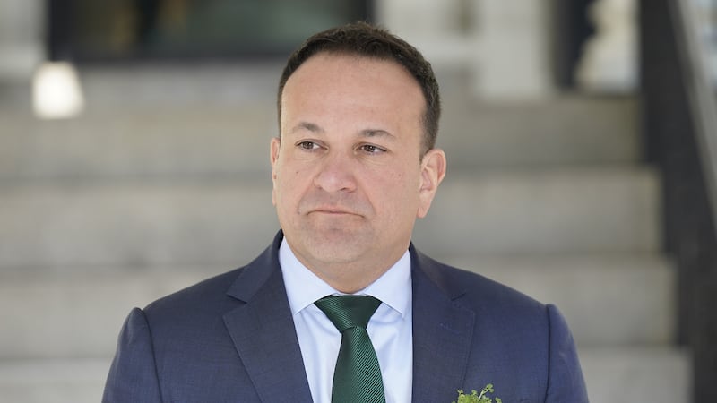 Taoiseach Leo Varadkar speaking to the media at Blair House in Washington DC, during his visit to the US for St Patrick’s Day