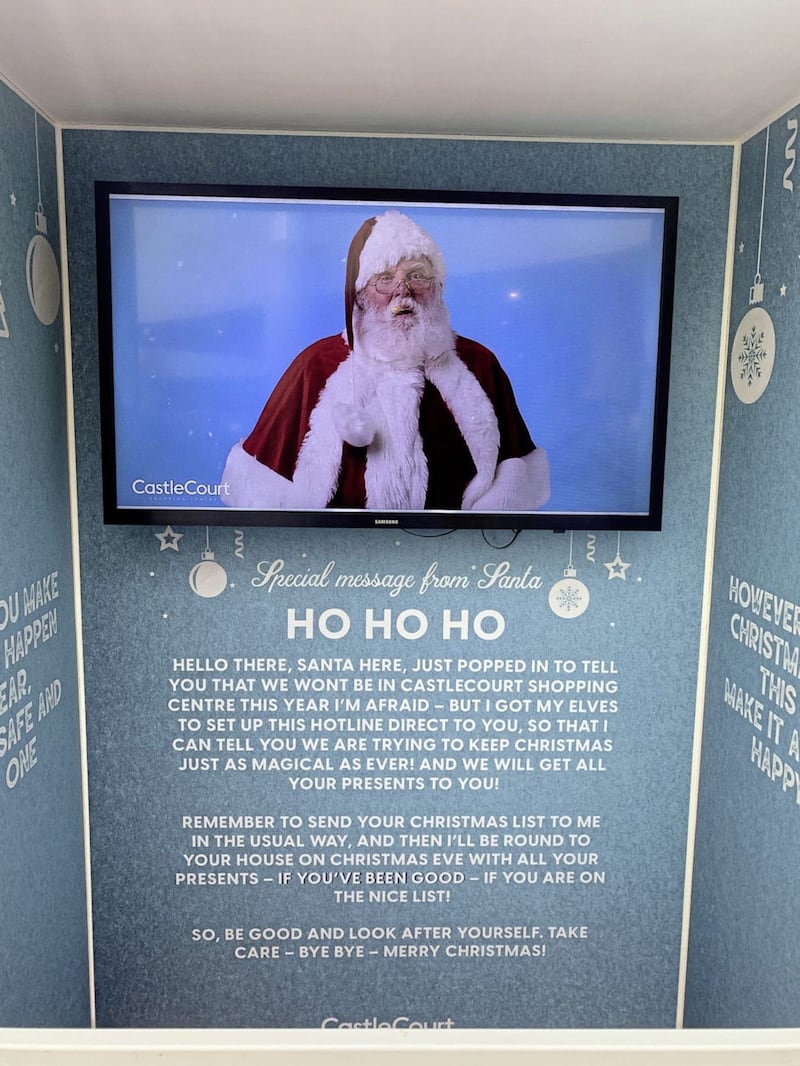 Santa has gone virtual at CastleCourt Shopping Centre this year. Picture by Hugh Russell 