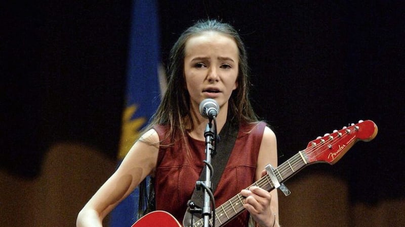 Niamh McDowell, from Glassdrumman GAC in Co Down, who won the All-Ireland Sc&oacute;r na n&Oacute;g title in the solo singing section. Picture by Piaras &Oacute; M&iacute;dheach/Sportsfile 