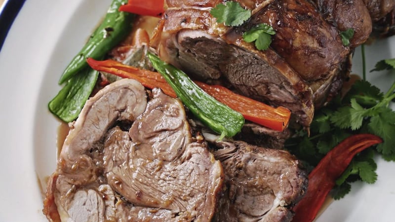 Niall&#39;s slow cooked shoulder of lamb with coriander, chilli and cumin 