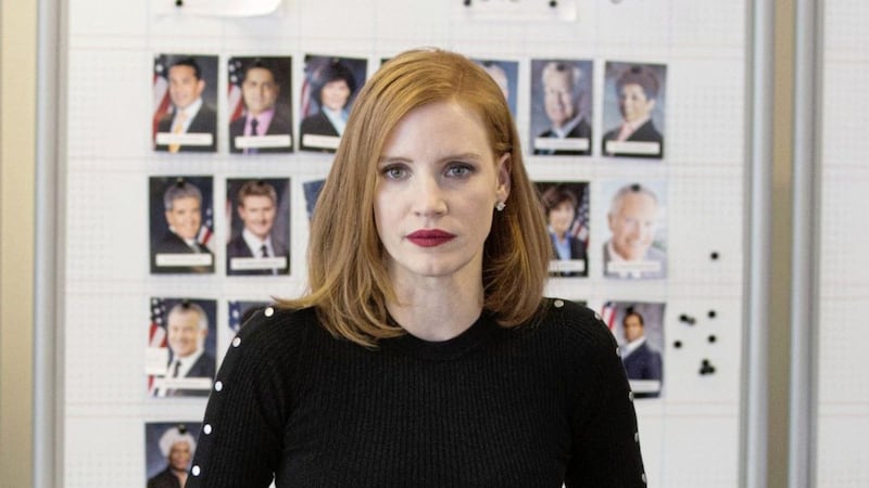 Jessica Chastain plays a hard-headed US political lobbyist in Miss Sloane 