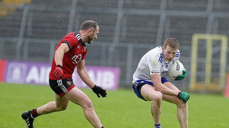 Monaghan&#39;s Kieran Hughes (right) celebrated another Ulster Championship win Picture: Philip Walsh. 