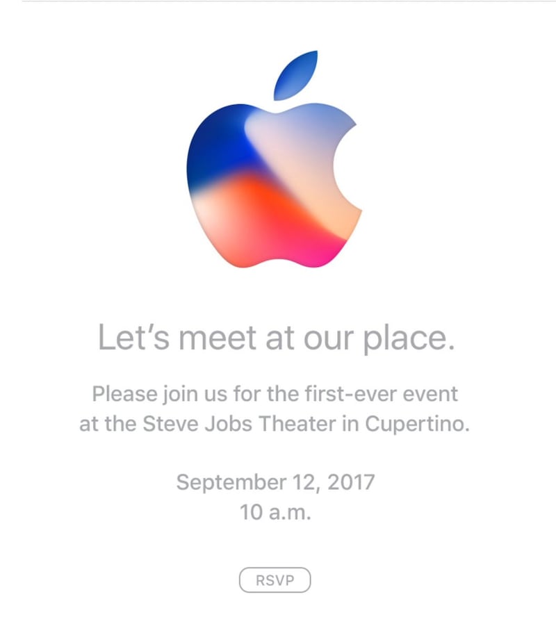 Invitation to the Apple Event in Cupertino (PA)