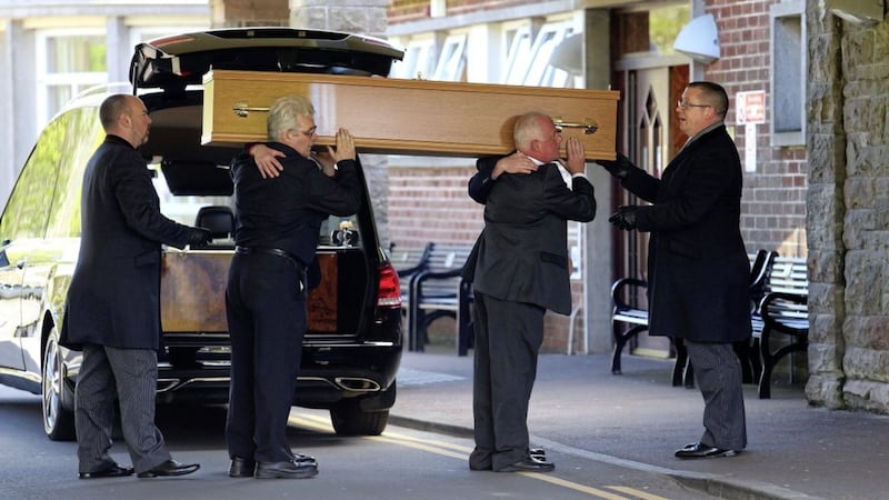 The funeral of Fred Heatley at Roselawn Crematorium. Picture by Mal McCann. 