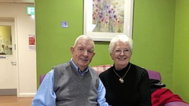 The late John O&#39;Reilly with his wife of 55 years, Angela. This picture was taken three weeks before his death. 