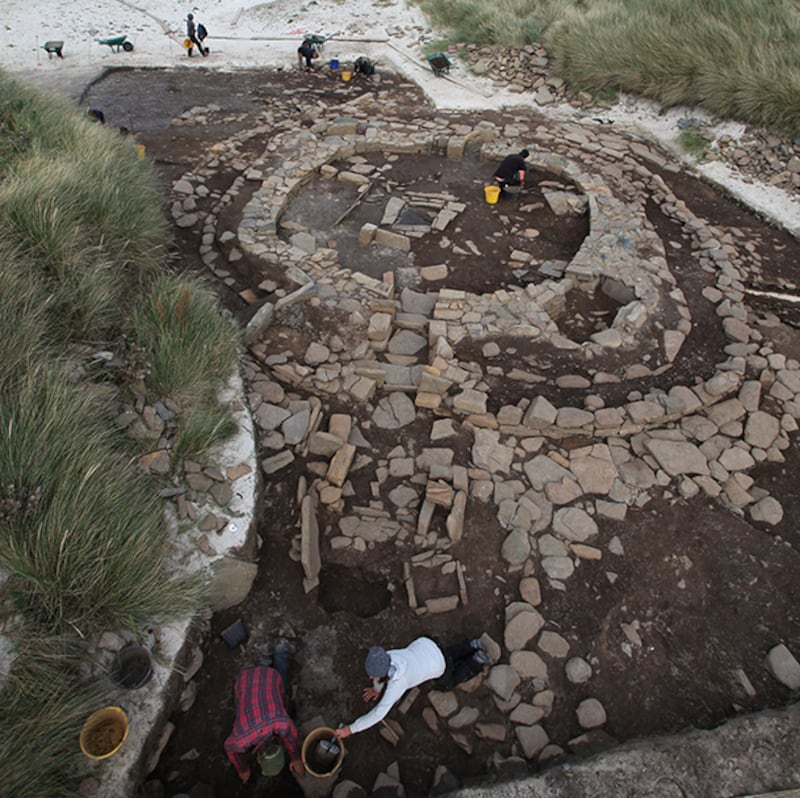 Prehistoric Orkney archaelogical dig