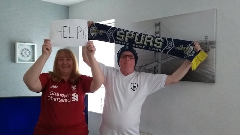 Wendy and Derek Nash, who are Liverpool and Tottenham fans respectively