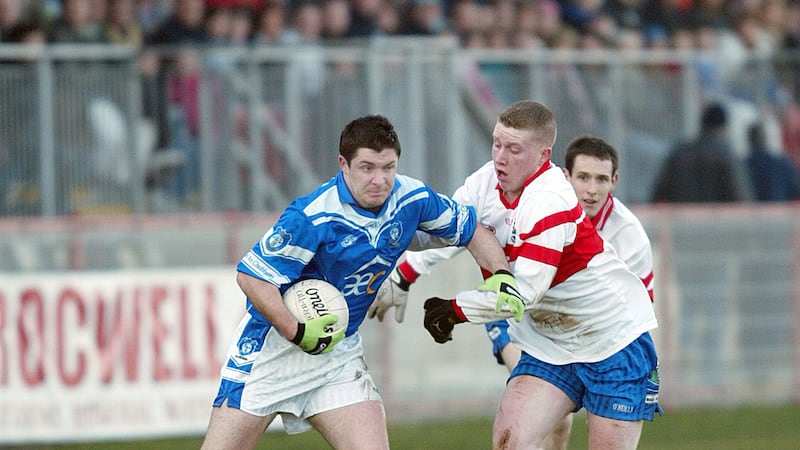 Bellaghy's Declan Graffin (right) was in accurate form at Healy Park in 2005