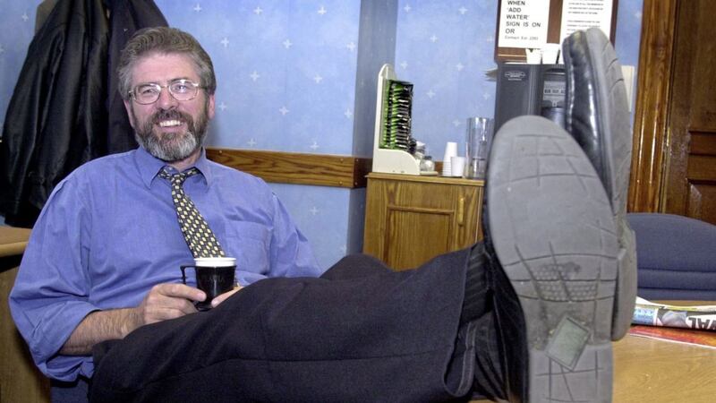 Gerry Adams pictured at an election court in 2001 
