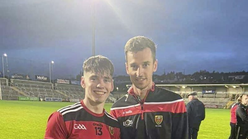 St John&#39;s, Drumnaquoile club members Andrew Gilmore and brother Conor after playing their part in Down&#39;s Ulster U20 FC final victory at the Athletic Grounds last week 