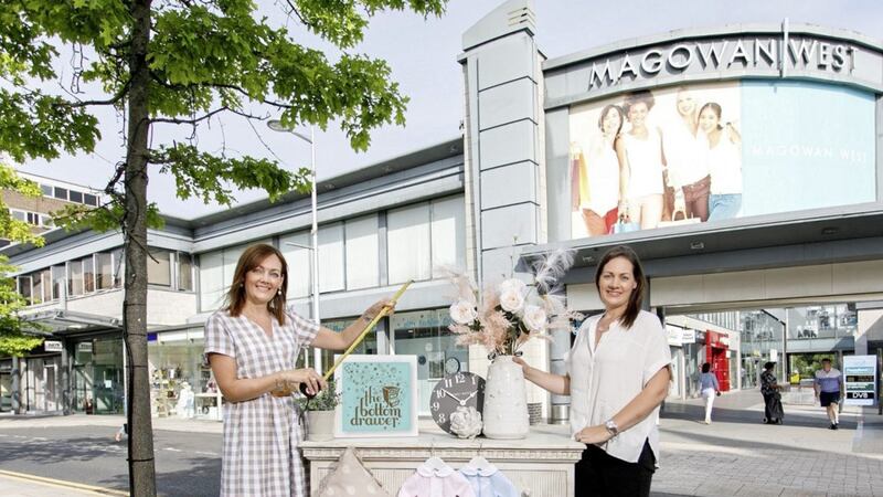 IN THE BAG: The Bottom Drawer in Portadown has bagged a 35 per cent extension to its retail space after a period of strong growth in both instore and online sales. Pictured are sisters Frances and Rhonda Jardine, who set up the award-winning business in 2007 