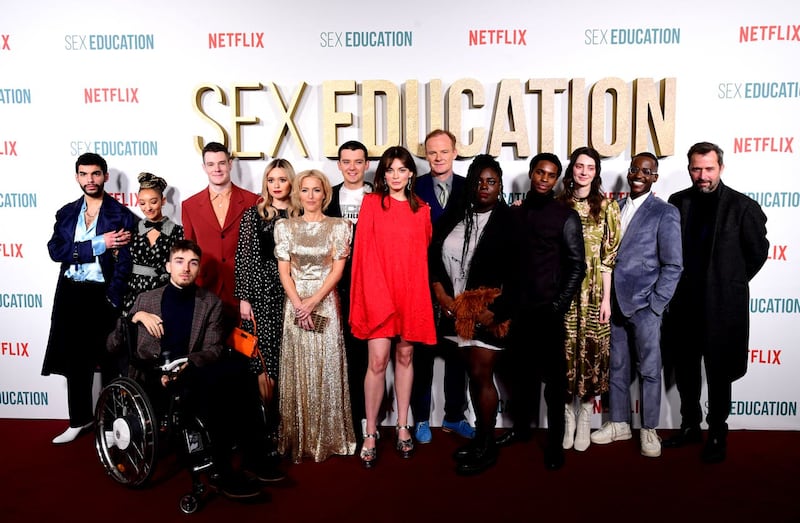 The cast of Sex Education on the red carpet