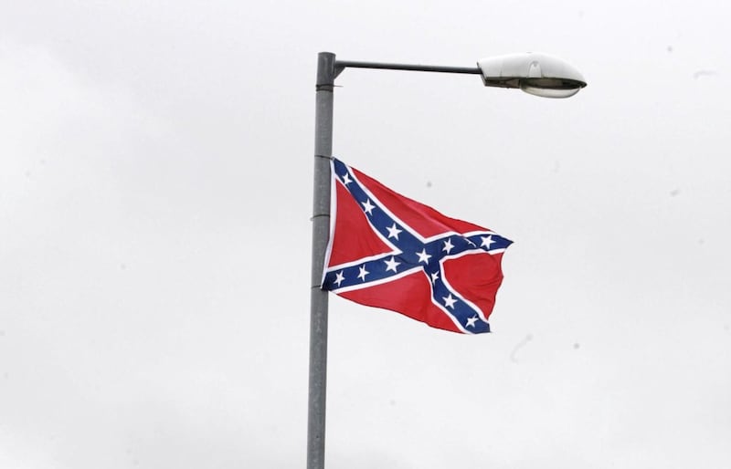 A Confederate flag flying in Newmills. Picture by Bill Smyth 