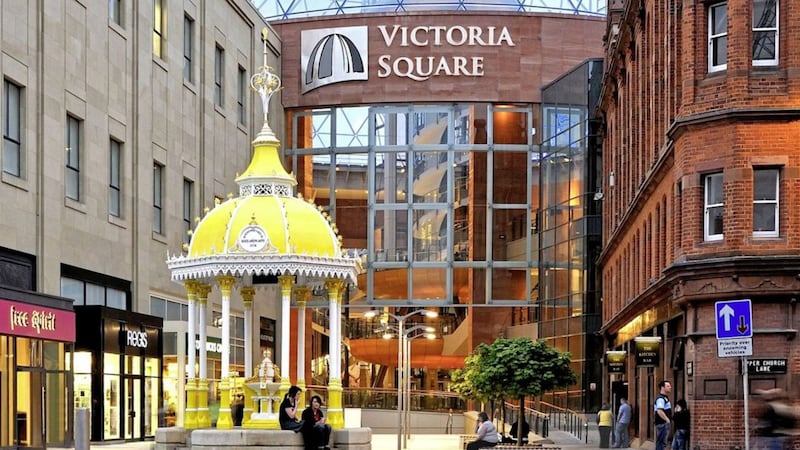 Belfast&#39;s iconic Victoria Square retail complex 