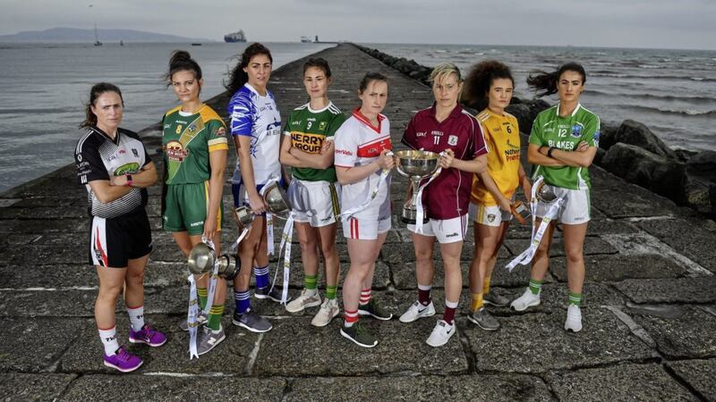 Kerry&#39;s Amanda Brosnan (fourth from left) pictured at this week&#39;s launch of the Lidl NFL finals Picture by Sportsfile 
