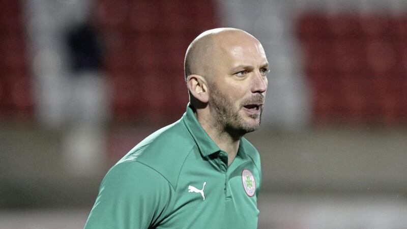 Cliftonville boss Paddy McLaughlin is happy with the make-up of his squad, but hasn&#39;t ruled out adding some new faces before the transfer window closes. Picture by Pacemaker Press 