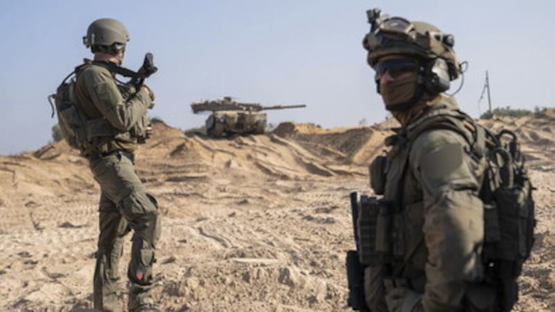 Israeli troops on ground operations inside the Gaza Strip (Israel Defence Forces via AP)