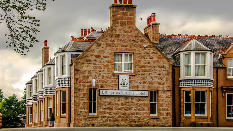 The author started writing the book at the Kilmarnock Arms Hotel in Cruden Bay in 1895.