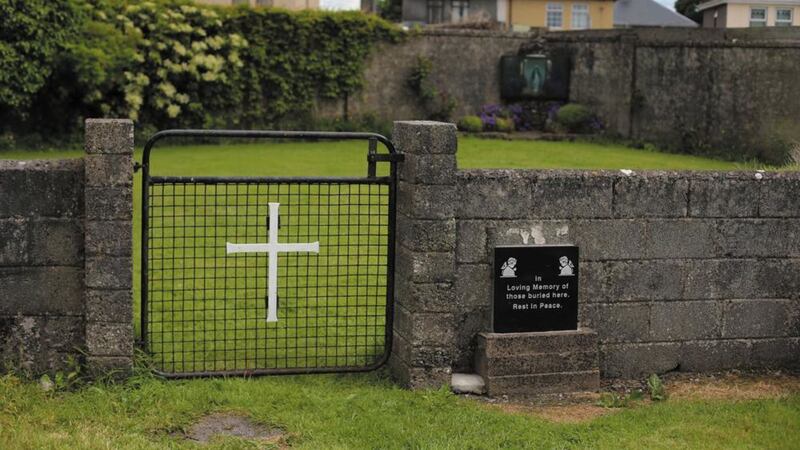 The site of a mass grave for children who died in the Tuam mother and baby home in Co Galway. Picture by Niall Carson, Press Association 