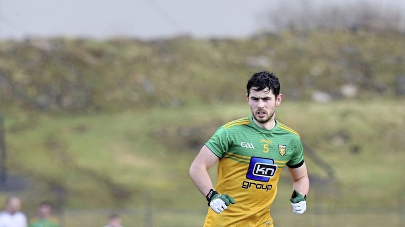 Donegal Ryan McHugh against Monaghan during the National Football League Division one match at Ballyshannon on Sunday. Picture Margaret McLaughlin 1-3-2020. 