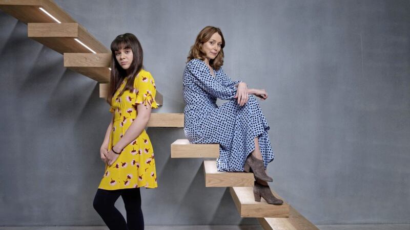 Keeley Hawes as ALice and Isabella Pappas as her daughter Charlotte in new ITV series Finding Alice 
