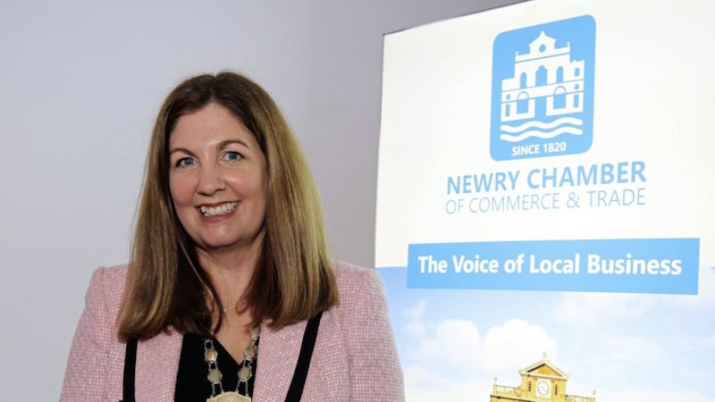 Julie Gibbons, who has been elected as president of Newry Chamber of Trade 