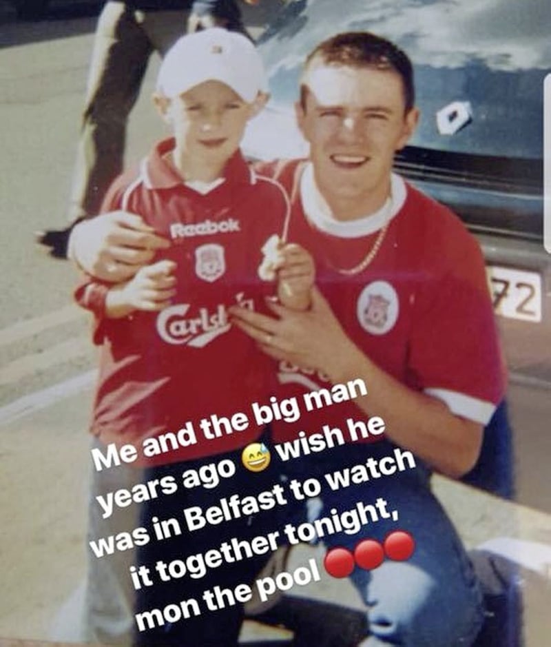 Jim Donegan with his son Cris 