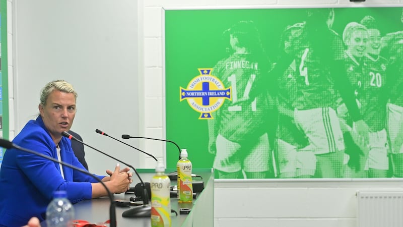 New Northern Ireland senior women's team manager Tanya Oxtoby at Windsor Park.