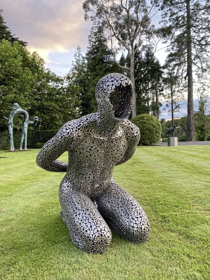 It&#39;s all in the eye of the beholder. One visitor thought Seo Young-Deok had run out of material in his stainless steel chain sculpture &#39;Anguish 295&#39; but another was greatly disturbed as it was a reminder of a beheading witnessed any years before 