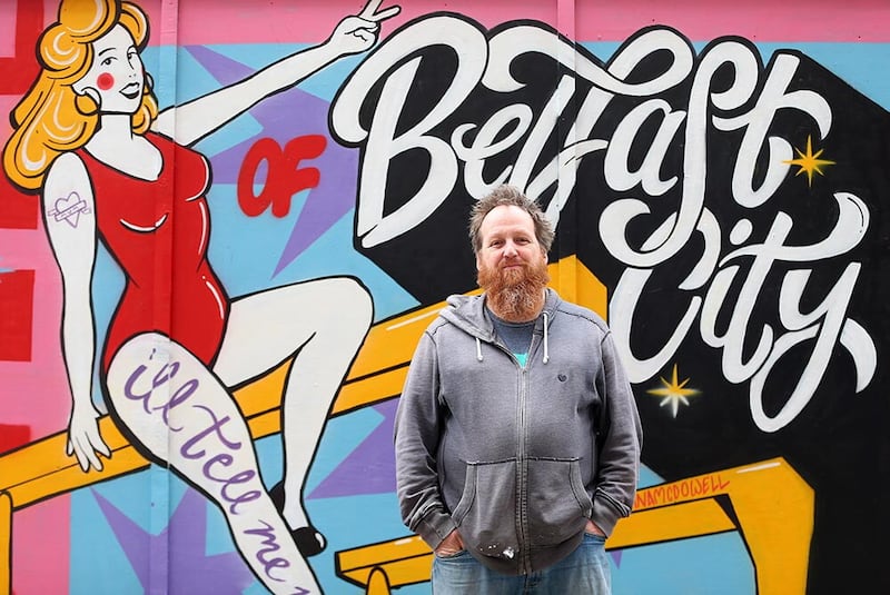 Adam Turkington from Seedhead Arts following a successful  ‘Hit The North’ street art festival in Belfast