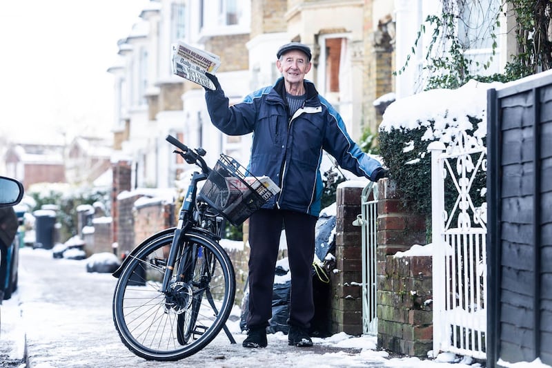 George Bailey 80-year-old paperboy