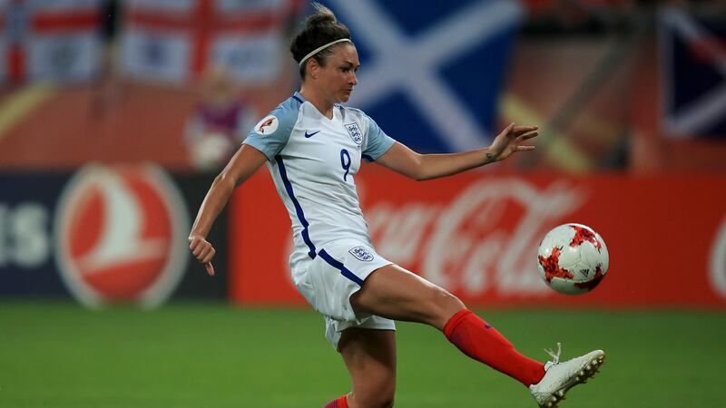 Jodie Taylor made history when she netted a hat-trick against Scotland, on this day in 2017 (Mike Egerton/PA)