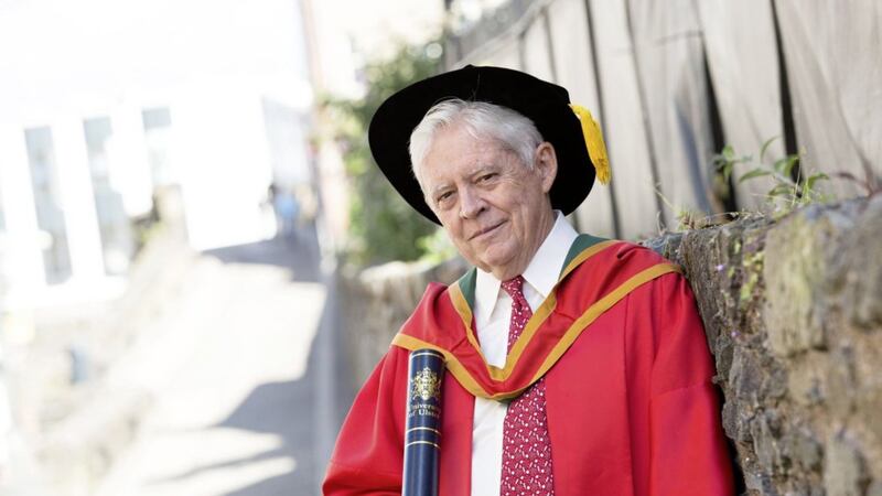 Chief executive officer of the American Federation of Labor and Congress of Industrial Organizations (AFL-CIO) Housing Investment Trust, Stephen Coyle received the honorary degree of Doctor of Laws (LLD) for his support for economic regeneration and peace building. Picture: Nigel McDowell 