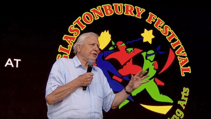 David Attenborough brought his anti-plastic message to this year&#39;s Glastonbury 