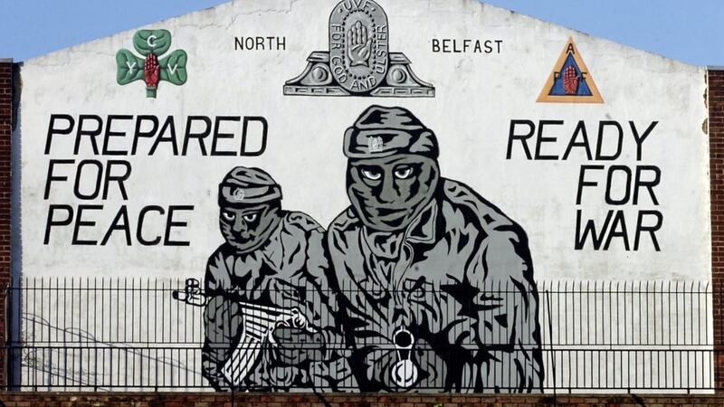 A UVF mural in Belfast 