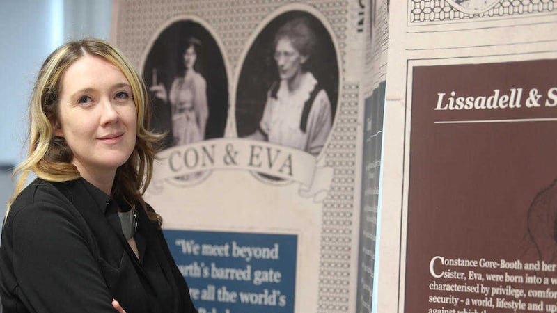 Curator Laura McAtackney in the Public Record Office of Northern Ireland (PRONI) at the launch of new travelling exhibition &#39;Con and Eva&#39; about Countess Constance Markievicz and her sister Eva Gore-Booth. Picture by Mal McCann. 
