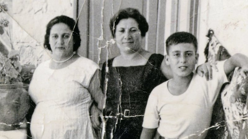 Gennaro Contaldo with his Mamma and Aunt Alfonsina at home in Minori, on Italy&#39;s Amalfi Coast 
