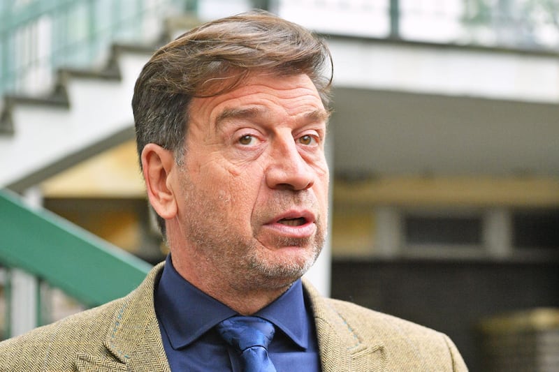 Nick Knowles speaks to media outside Cheltenham Magistrates’ Court (Ben Birchall/PA)