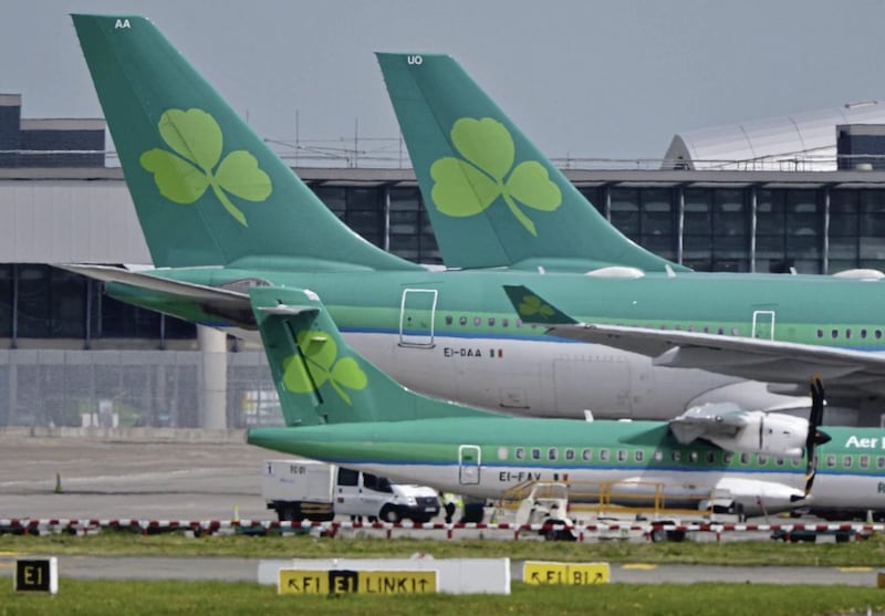 Aer Lingus planes at Dublin Airport. Picture by Artur Widak/PA 