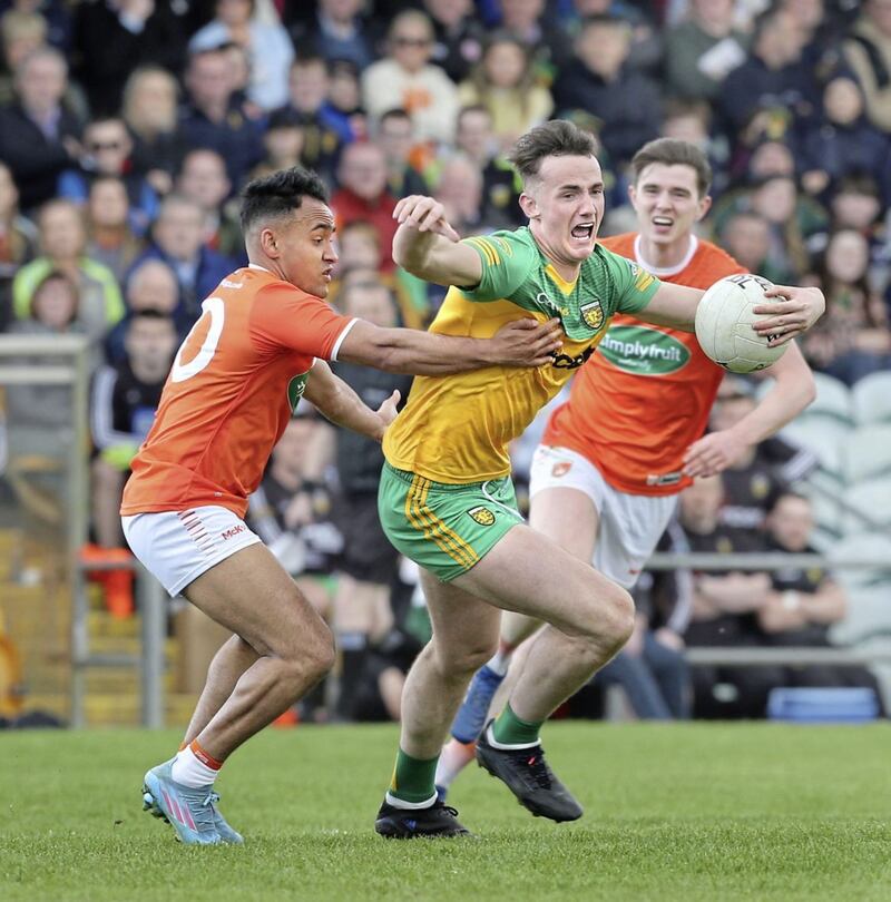 Jason McGee&#39;s mastery in midfield provided the platform for an impressive Donegal win over Armagh. Picture Margaret McLaughlin. 