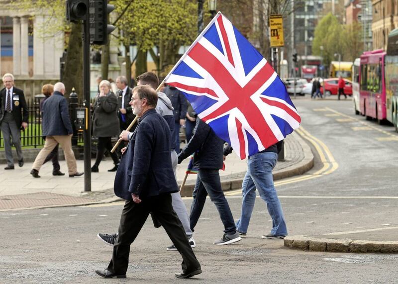 The DUP's Nelson McCausland at the military veterans' rally. Picture by Mal McCann