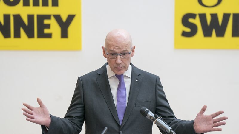 John Swinney made his first speech as new SNP leader in Glasgow on Monday