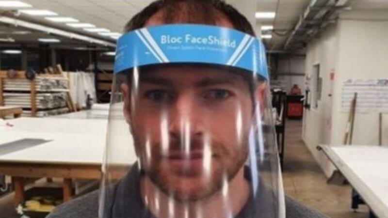 Magherafelt-based company Bloc Blinds are starting to produce coronavirus face guards from today. Picture from Twitter