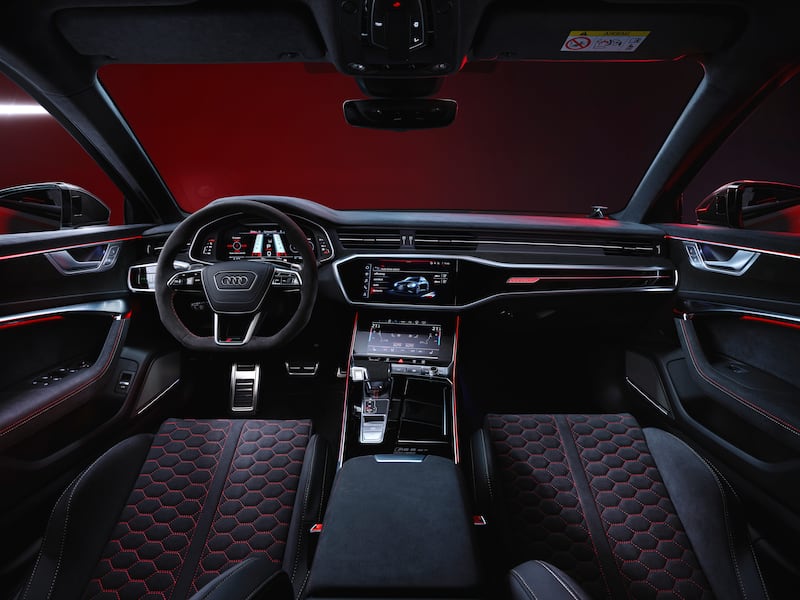 The interior gets sportier materials