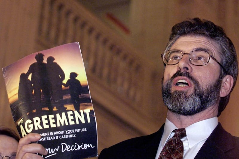Sinn Fein President Gerry Adams called for similar strategic thinking from unionists to that which led to the Good Friday Agreement 