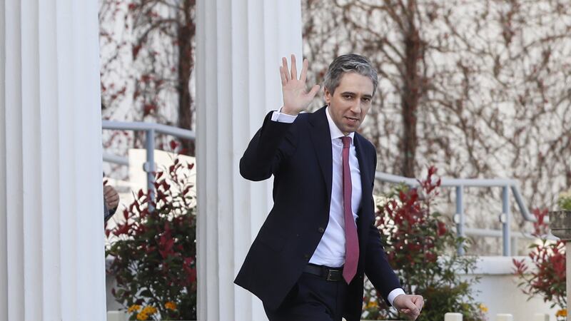 Simon Harris will be formally greeted at Parliament Buildings by the Speaker of the Assembly Edwin Poots