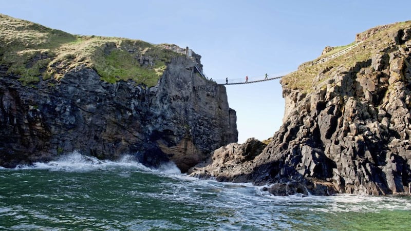 The Carrick-a-Rede rope bridge was first erected by salmon fishermen in 1755