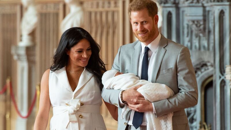 The Star Wars actor shared an image of when he met Prince Harry and his brother William before the birth of Archie Harrison Mountbatten-Windsor.